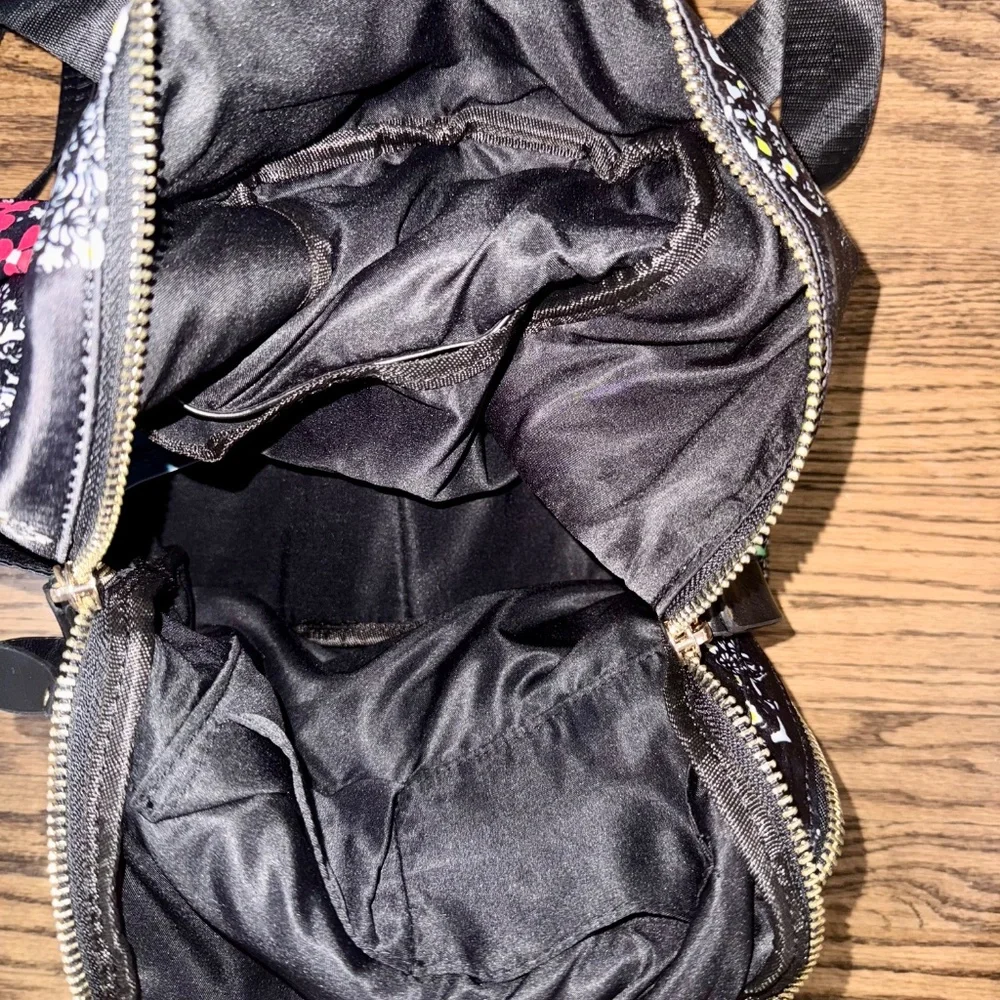 New Black Satin Medium Size BackPack